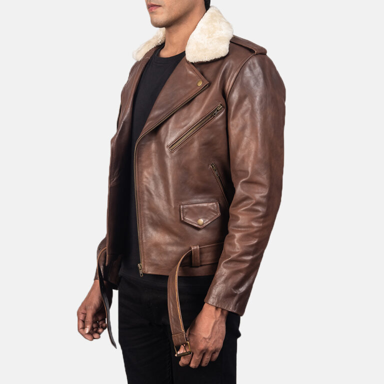 Mens Furton Brown Leather Biker Jacket3-3-1557203532688